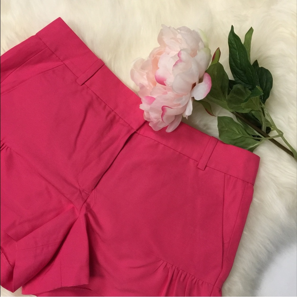 JCREW RUFFLE TRIM SHORTS SZ 4 NWT